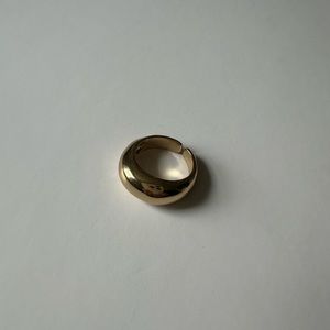 Adjustable gold plated ring
